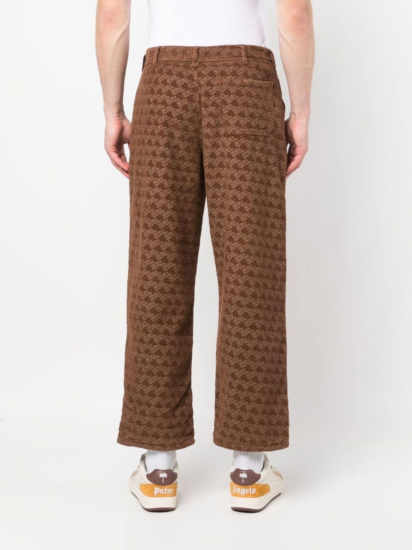 Graphic-Print Corduroy Trousers