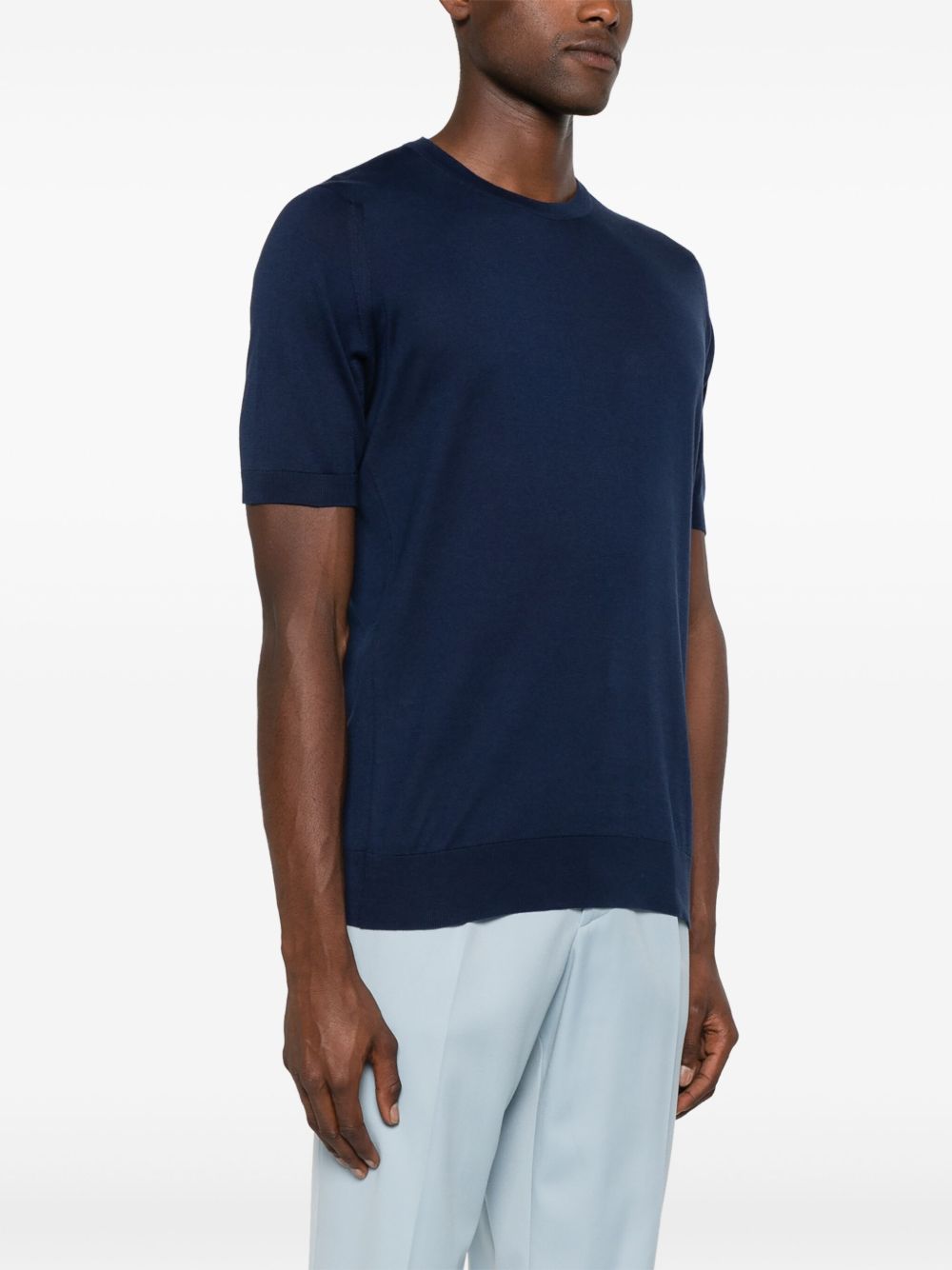 Kempton knitted cotton T-shirt