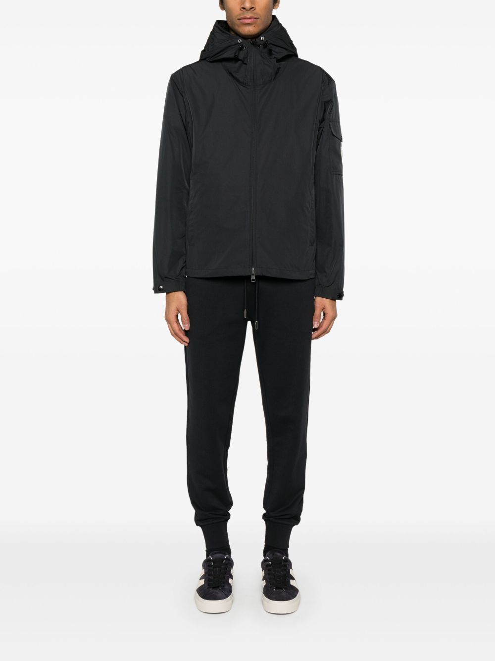 lens-detail hooded jacket