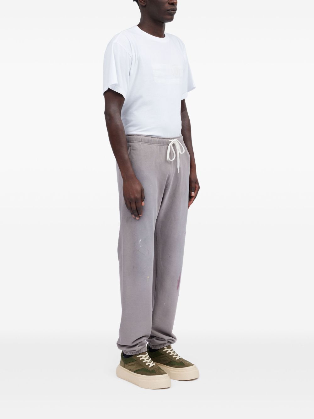Numbers-motif track pants