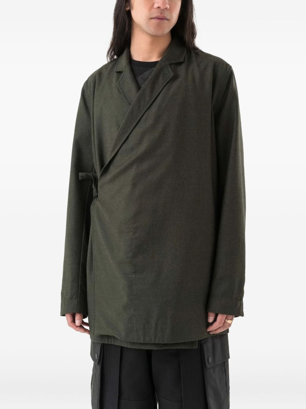 wrapped-front blazer