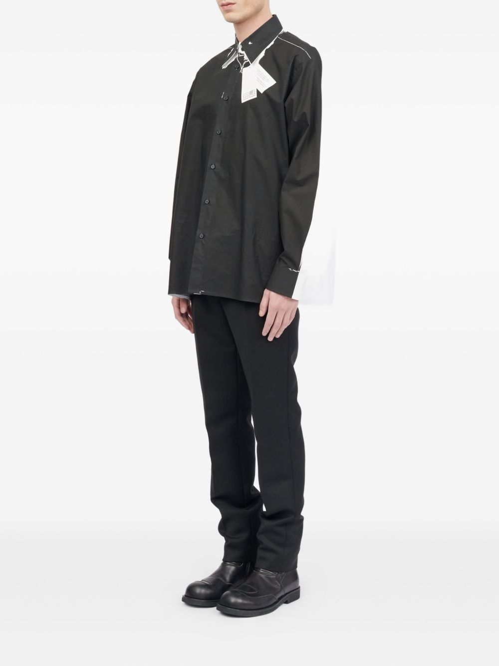 contrast-stitching shirt