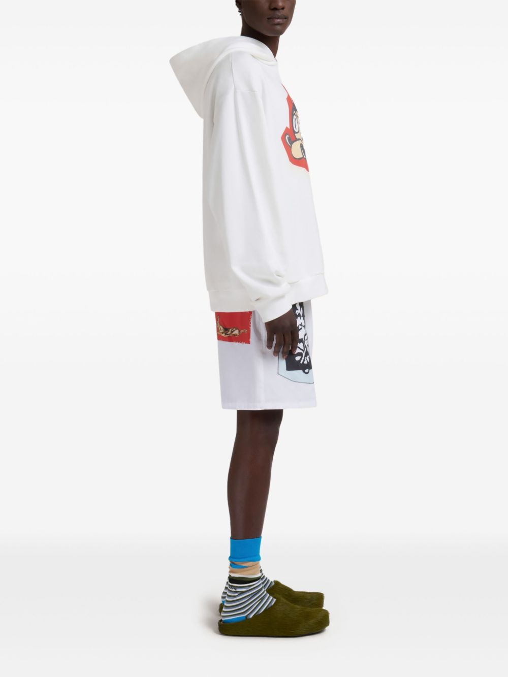 graphic-print hoodie