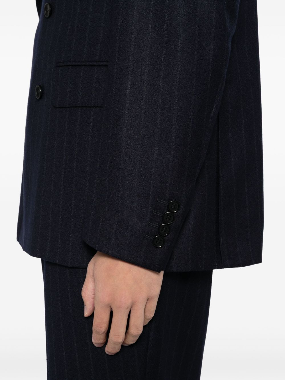 pinstripe double-breasted suit