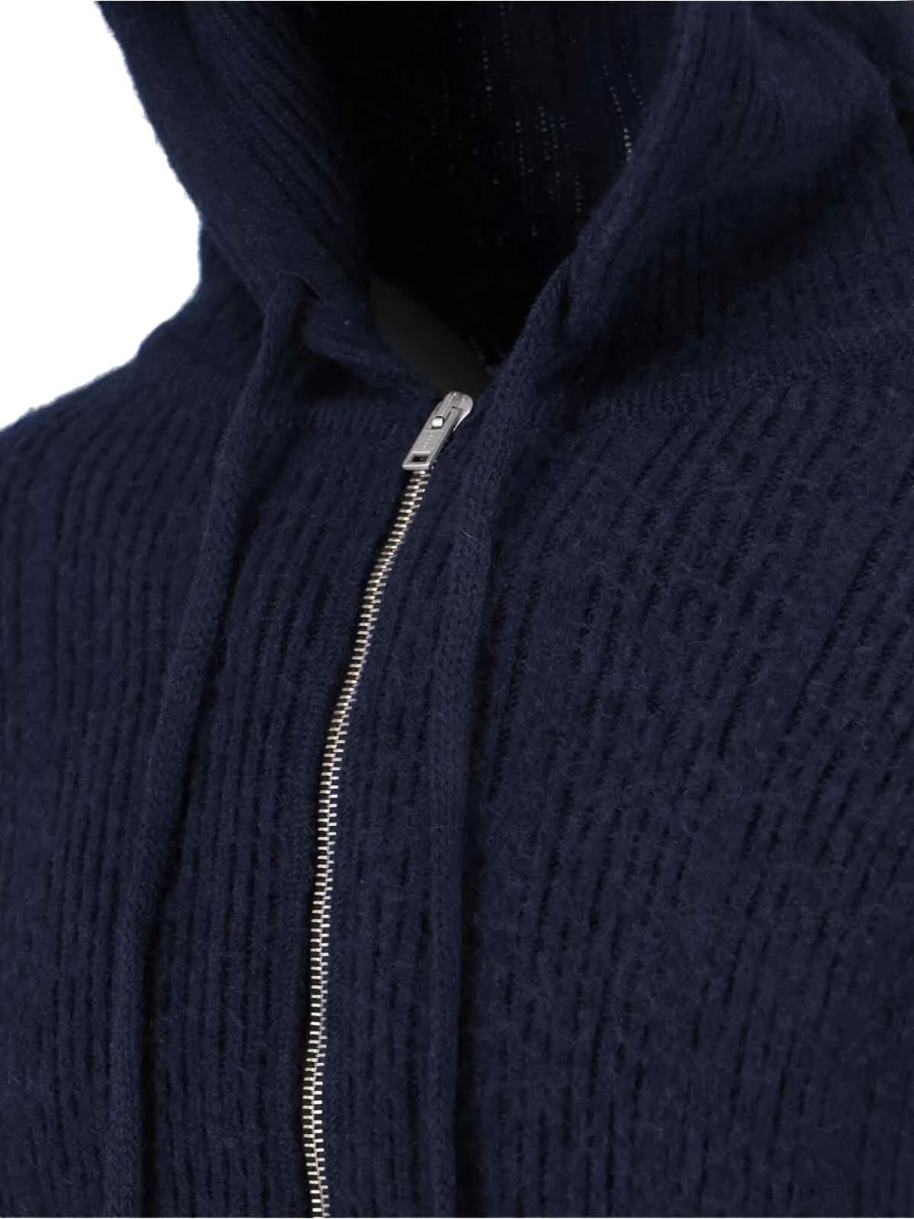 hooded zip-up cardigan