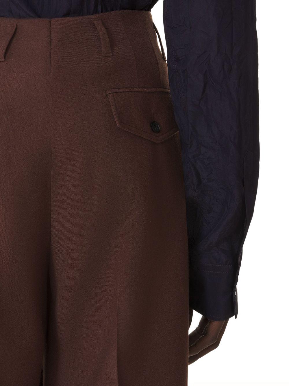 pleated-front trousers