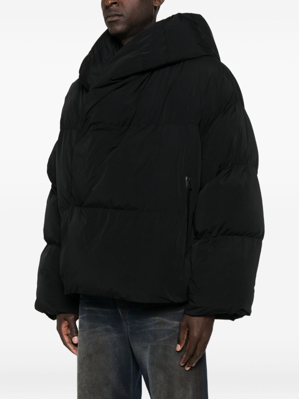 hooded puffer jacket