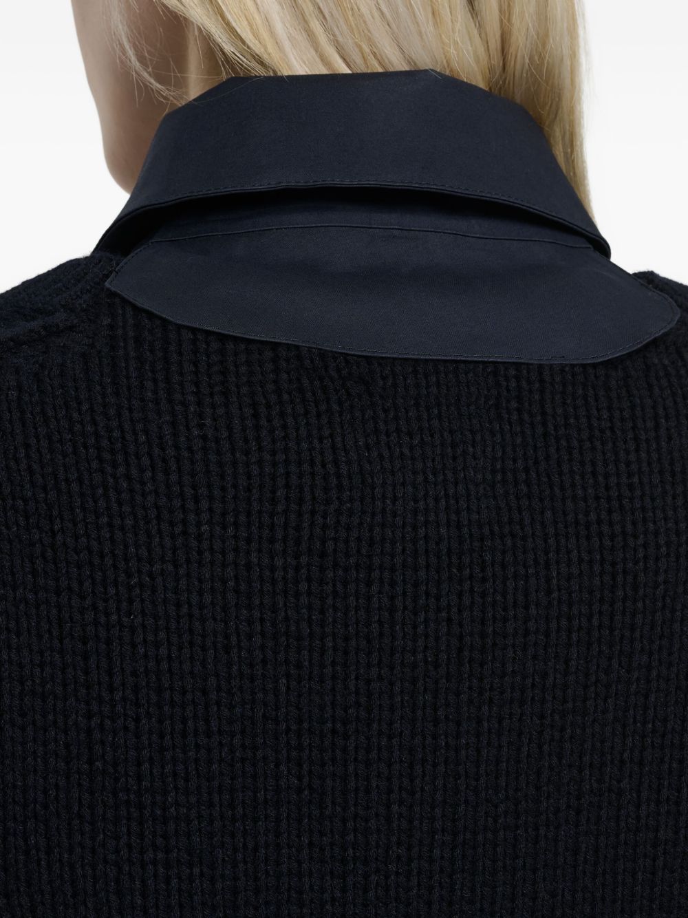 cashmere-paneled cotton raincoat