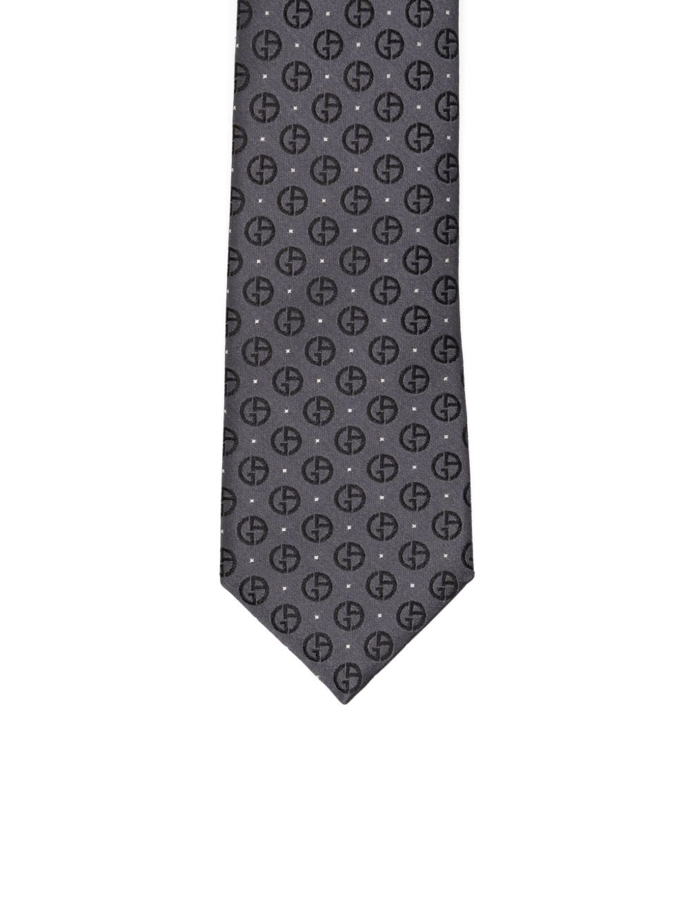 monogram silk tie
