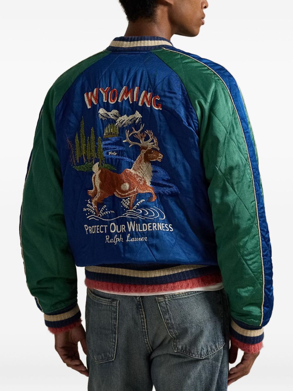 embroidered quilted jacket