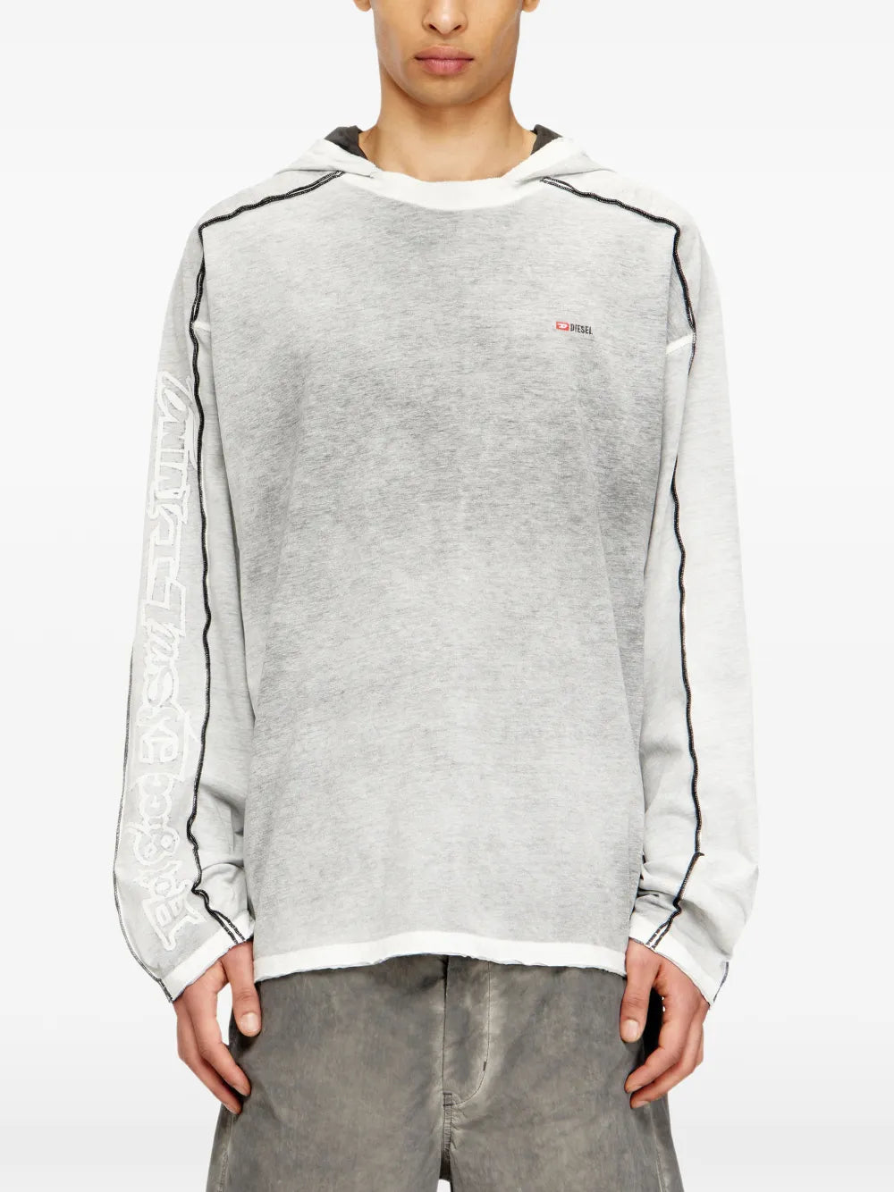T-Riven long-sleeve hooded sweater