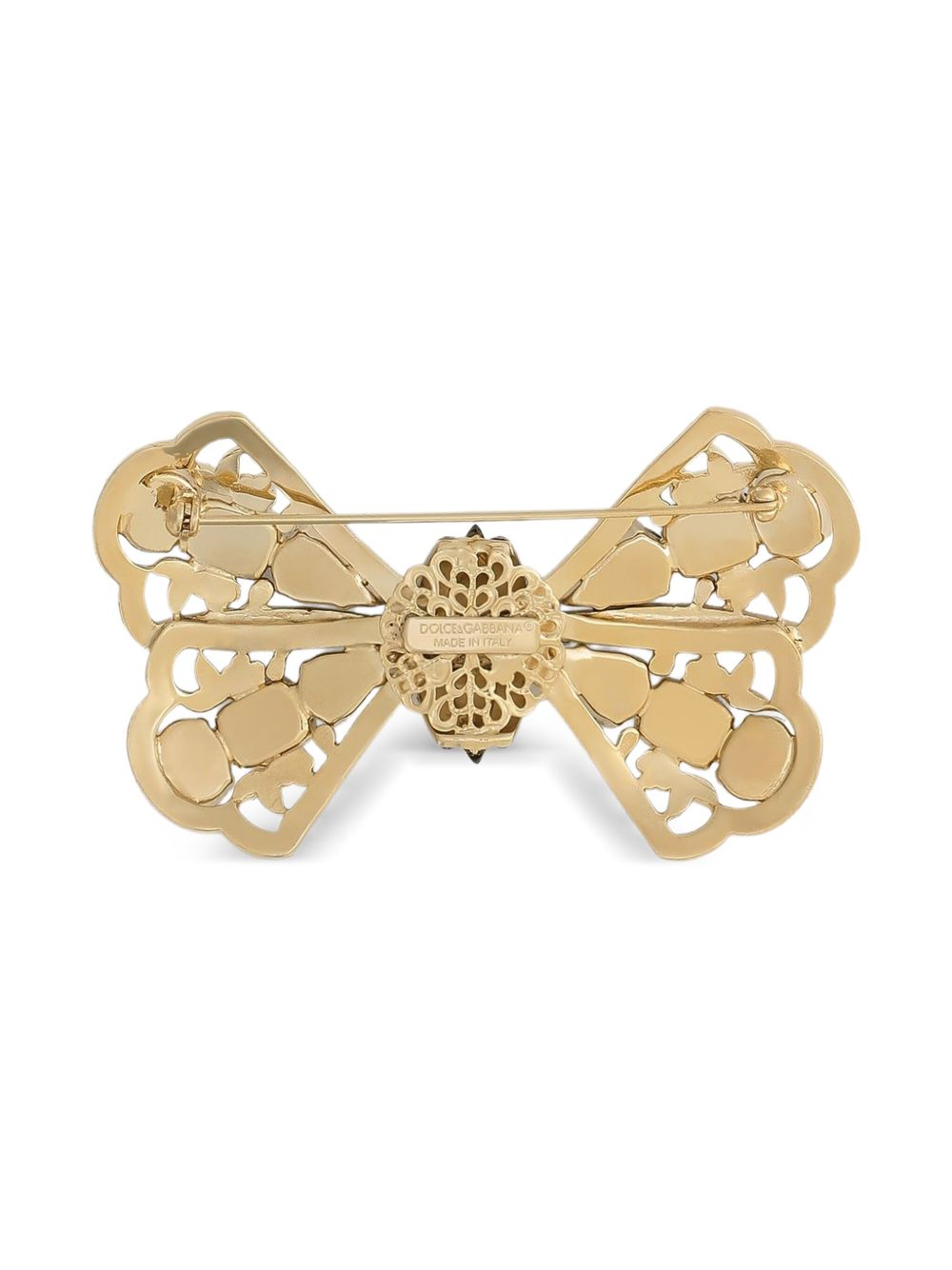 embellished bow brooch