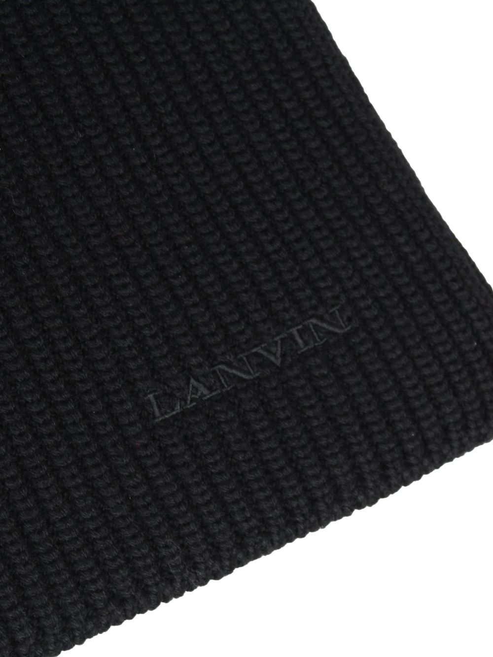 ribbed logo scarf