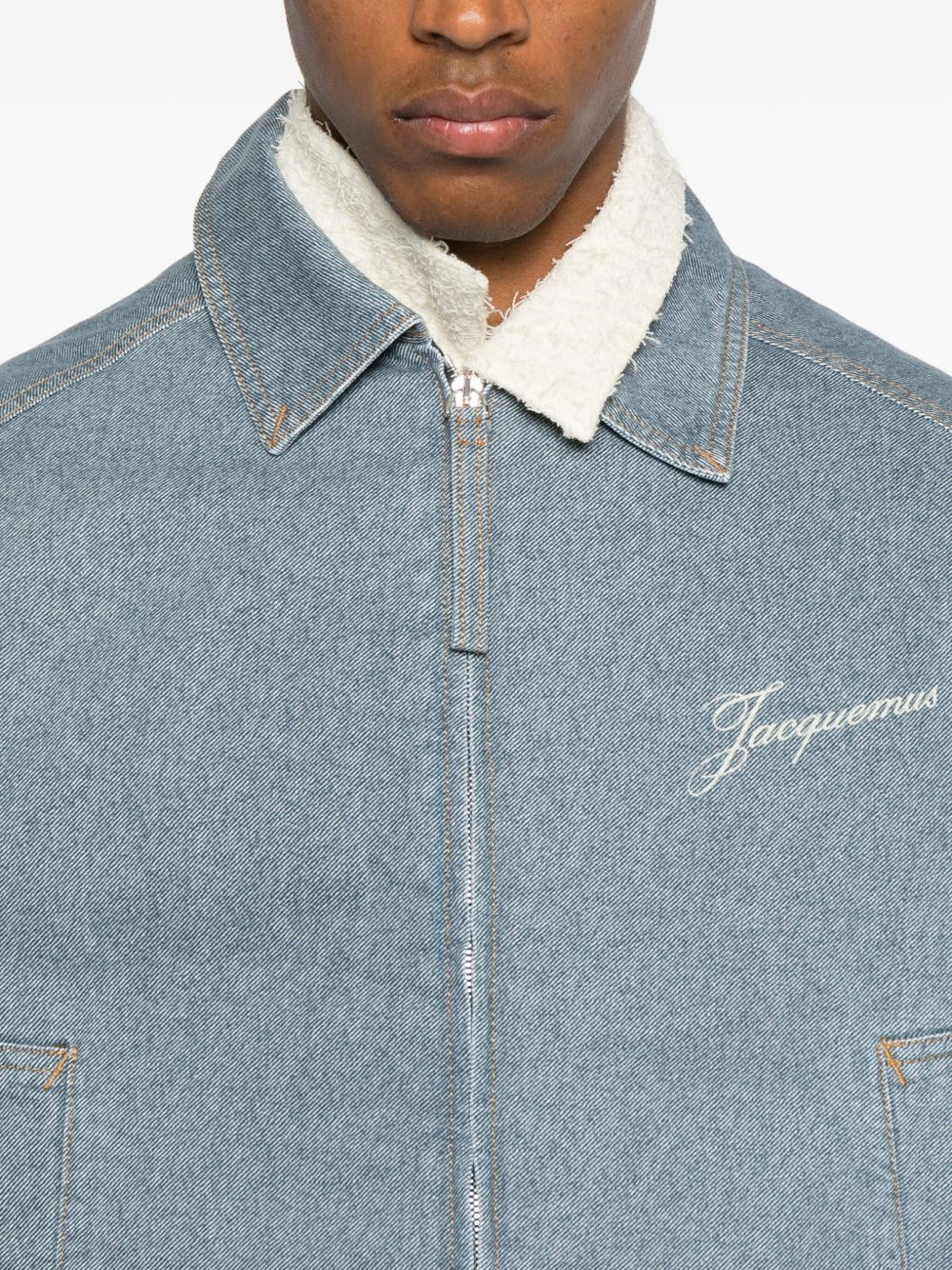 zip-fastening logo-detail jacket