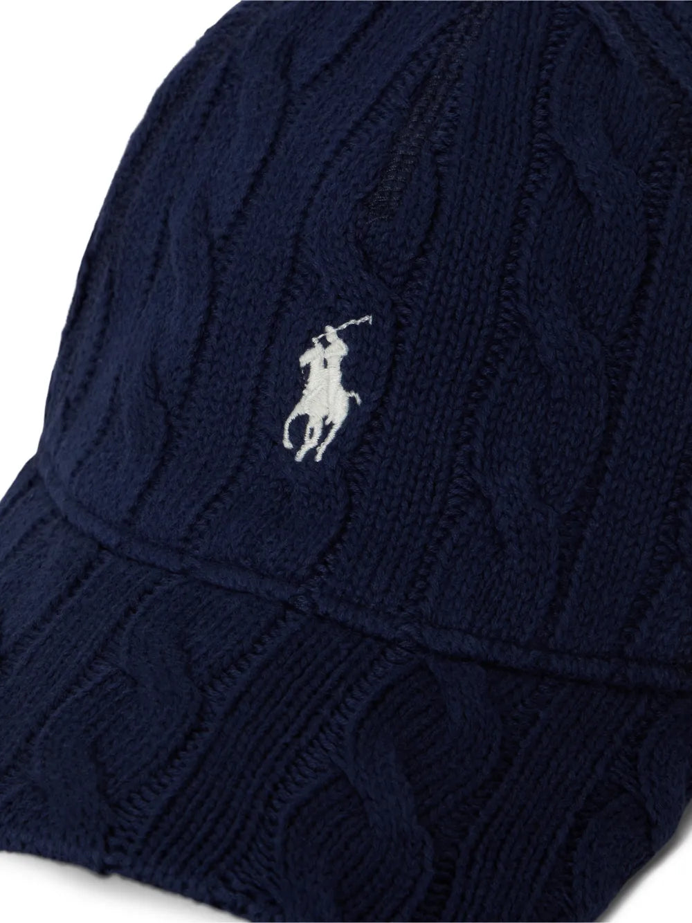 cable-knit logo-detail cap