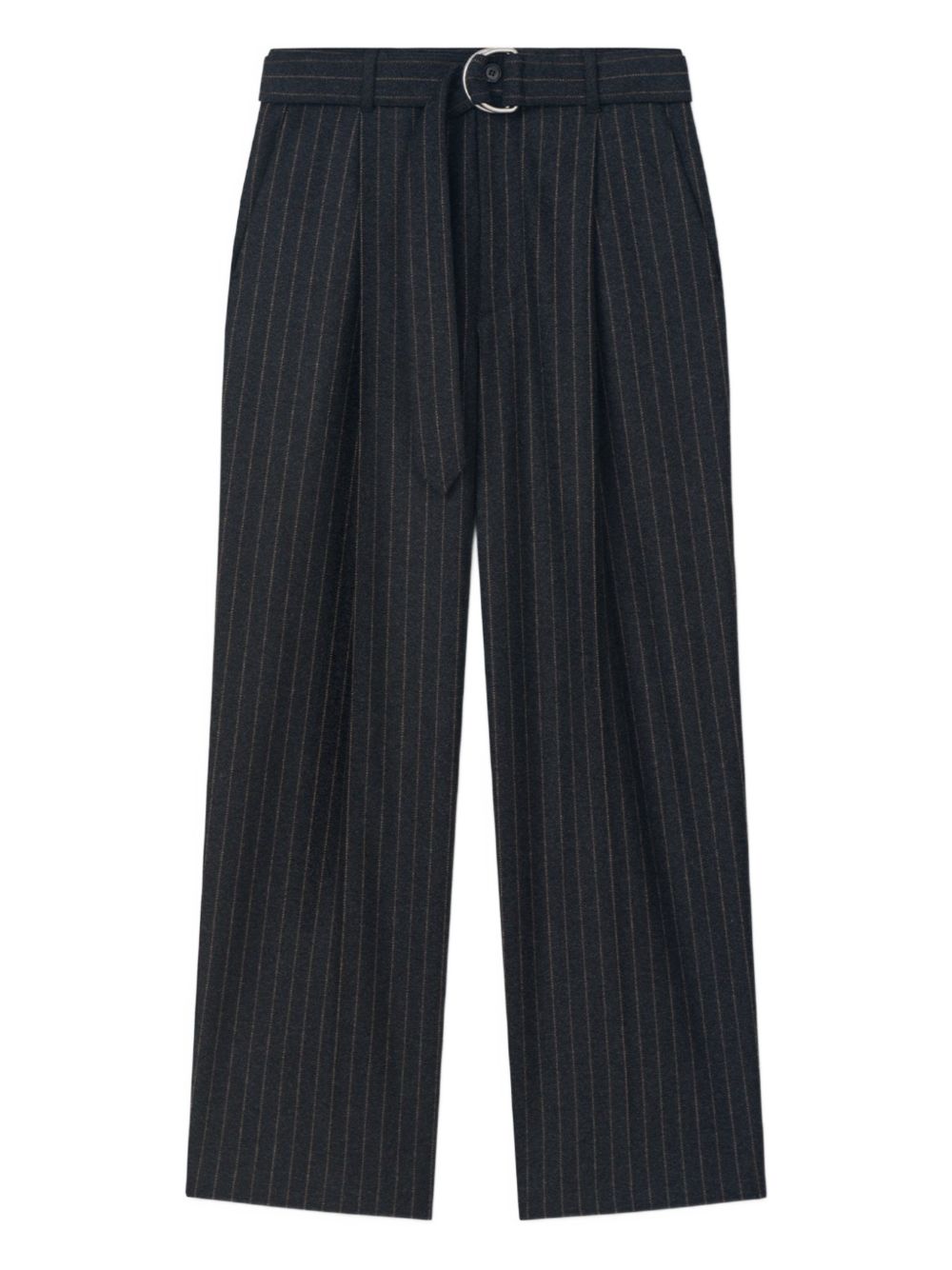 Colten belt pinstripe trousers