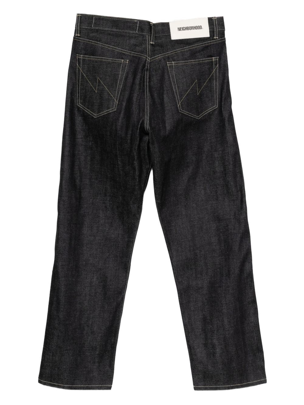 back pocket straight denim