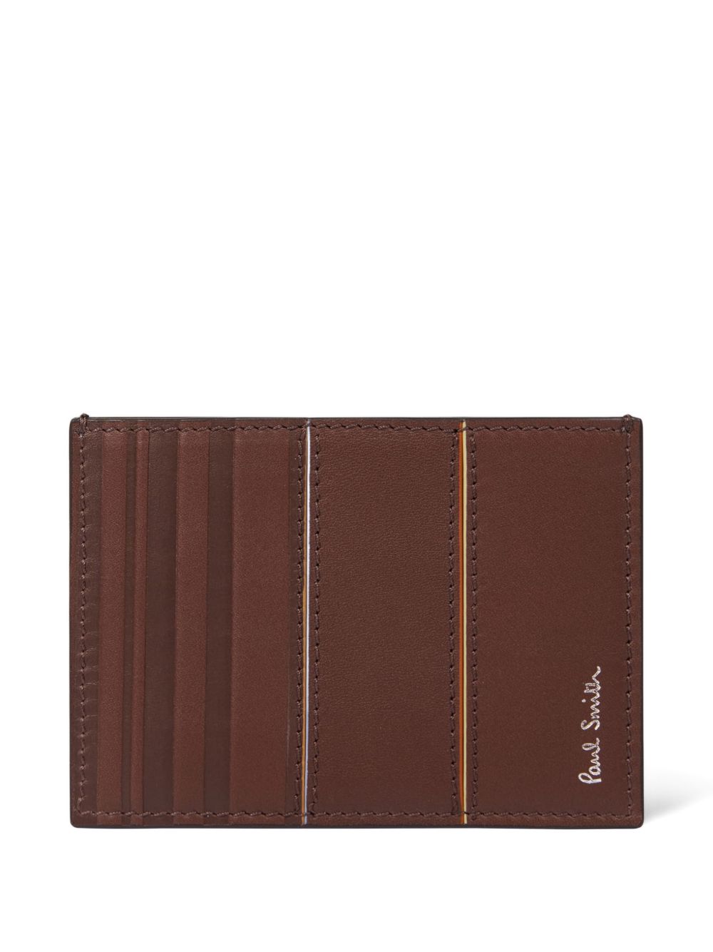 panel leather cardholder