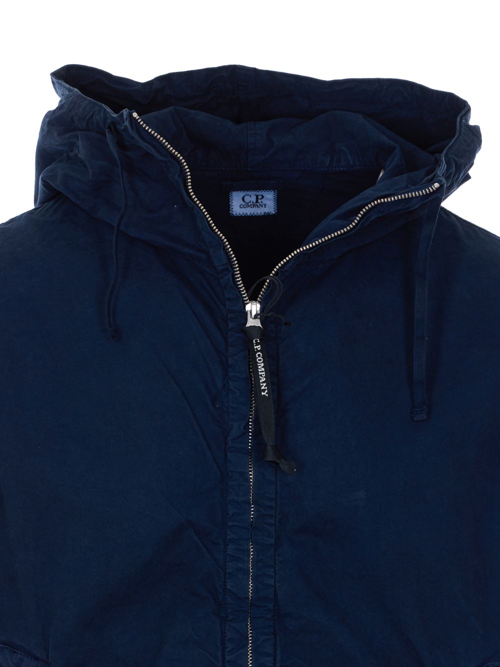 hooded patch logo jacket