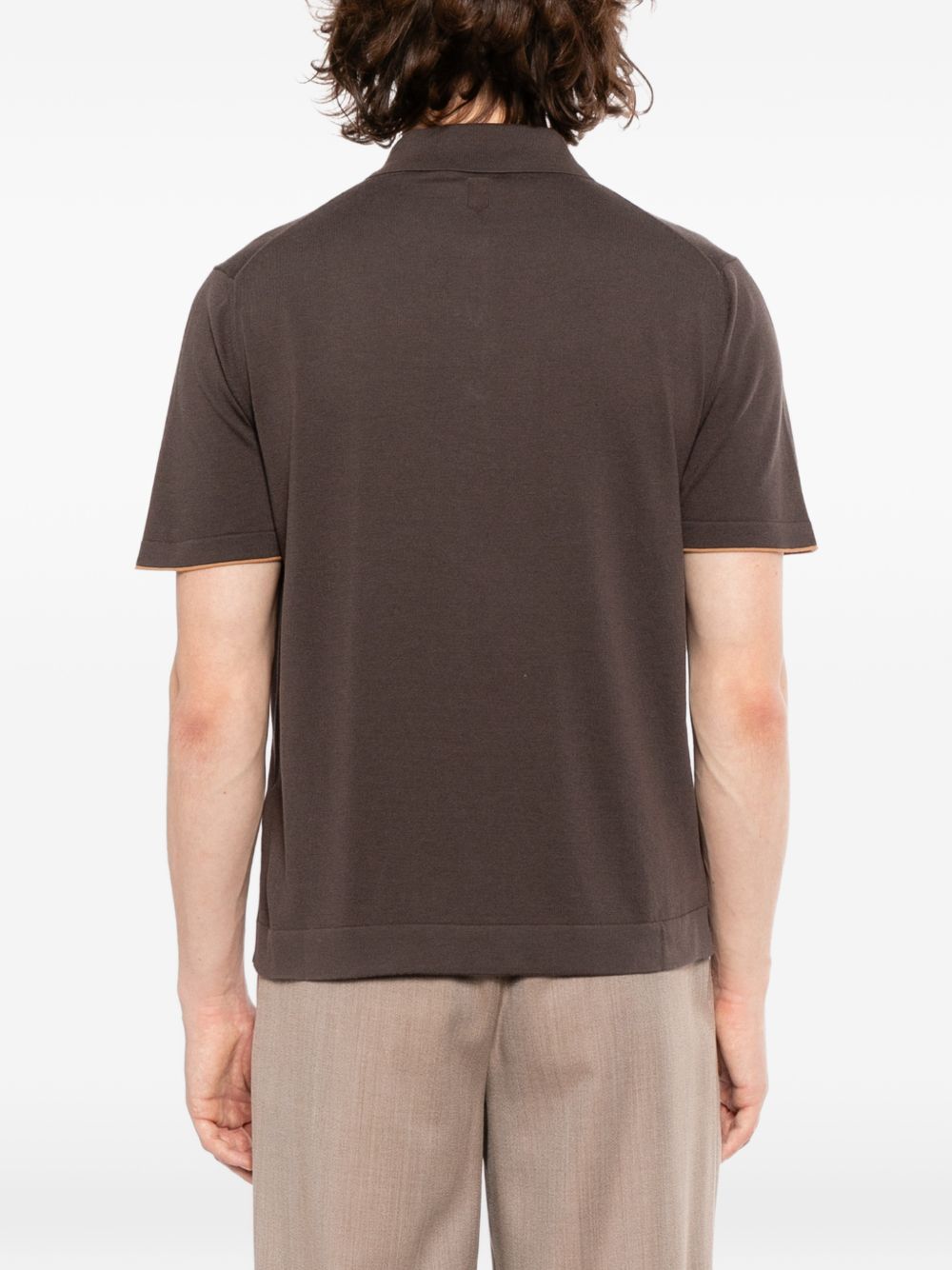 knitted polo shirt