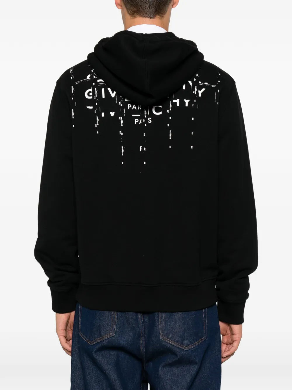 logo-print zip-up hoodie