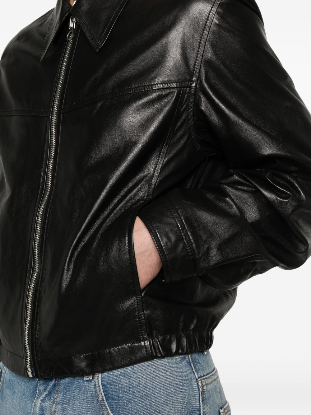 collared zip-fastening jacket