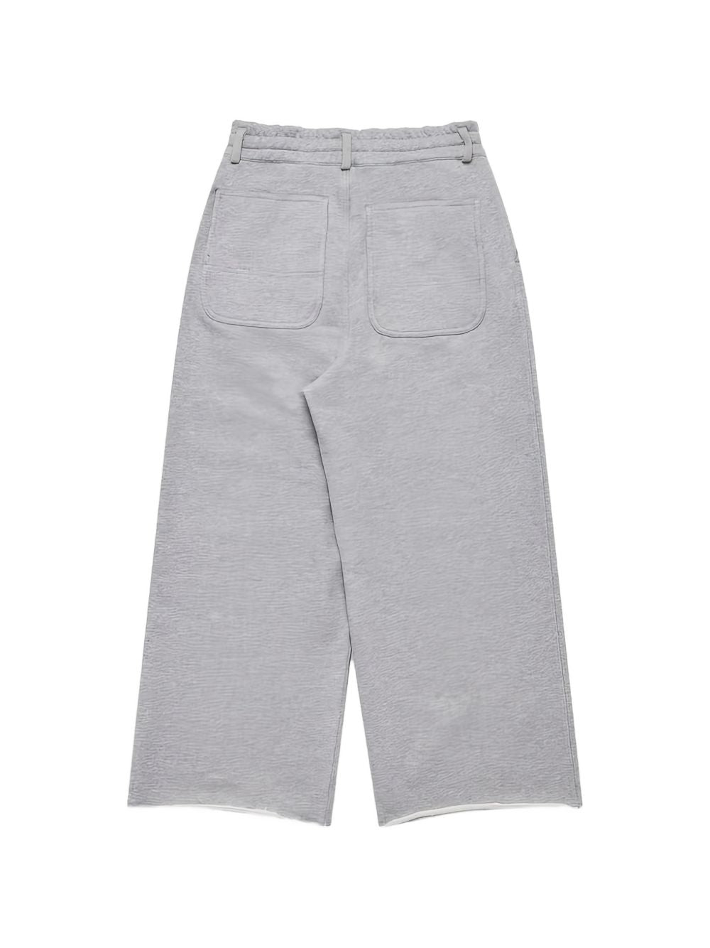 drawstring-detail pleated cotton track pants