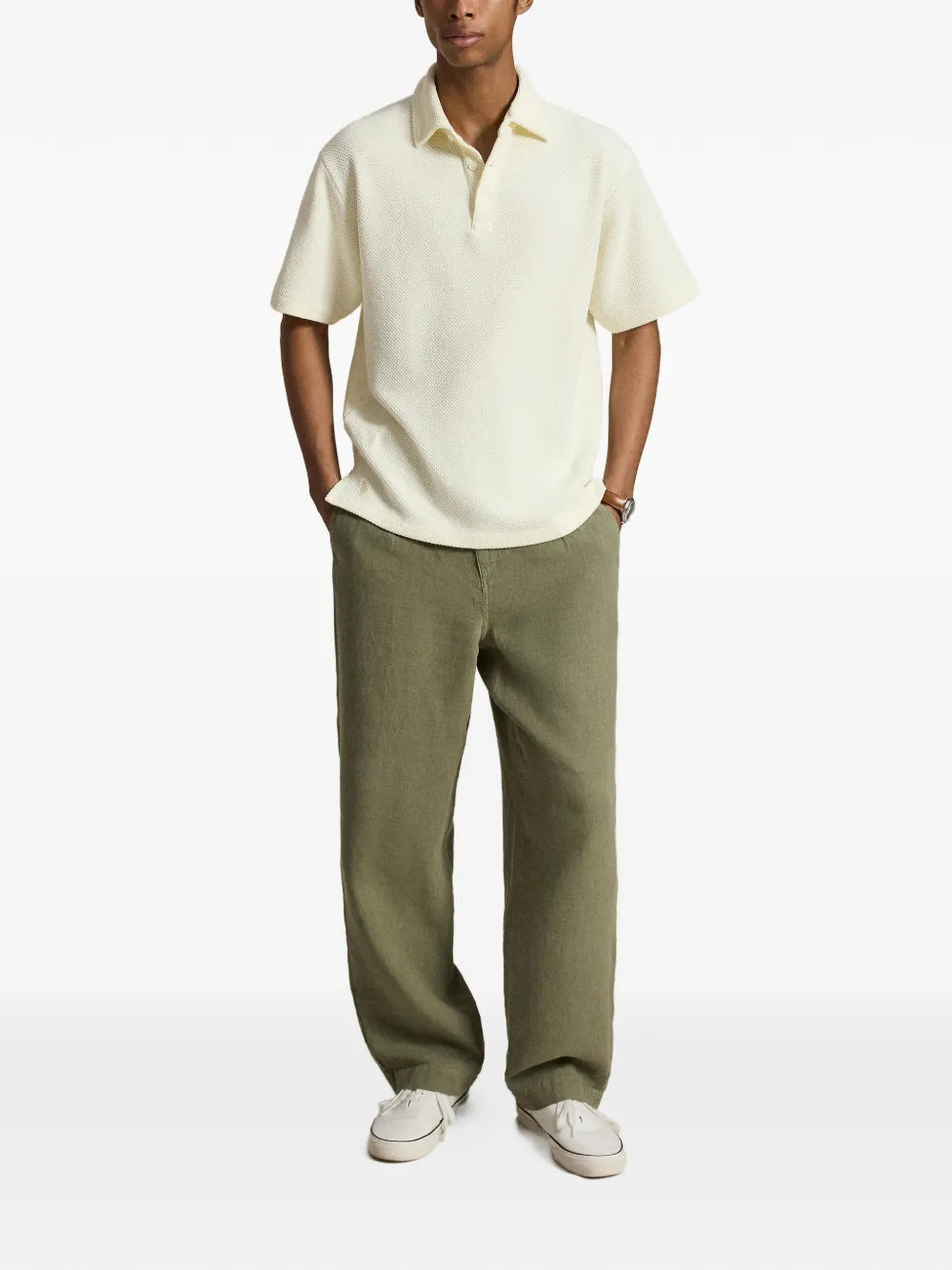textured polo shirt