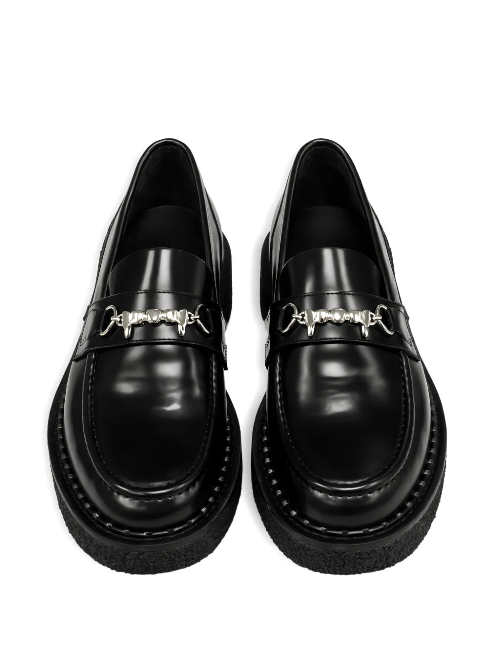 Appliqué-Detail Leather Loafers