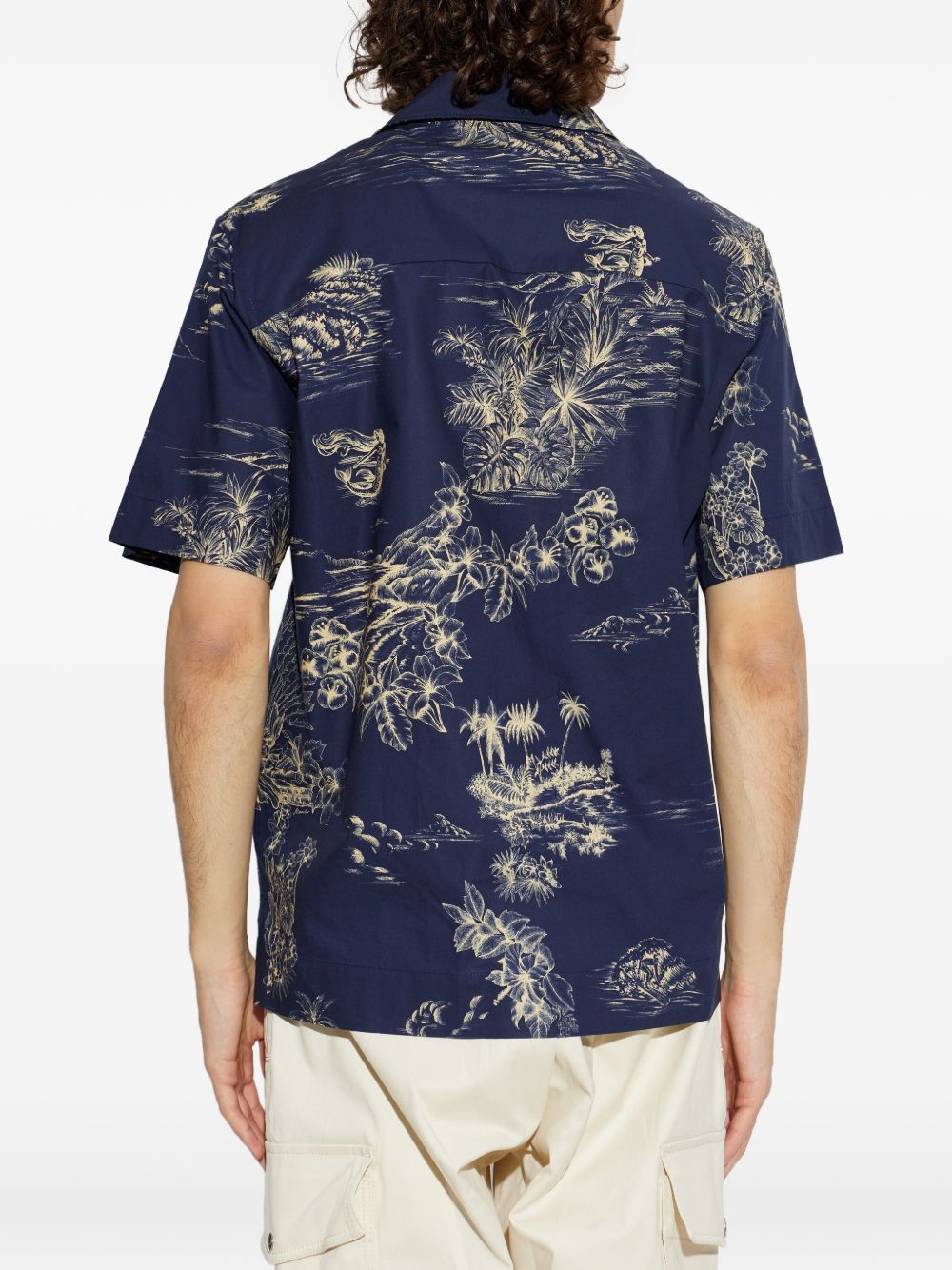 Island-print shirt