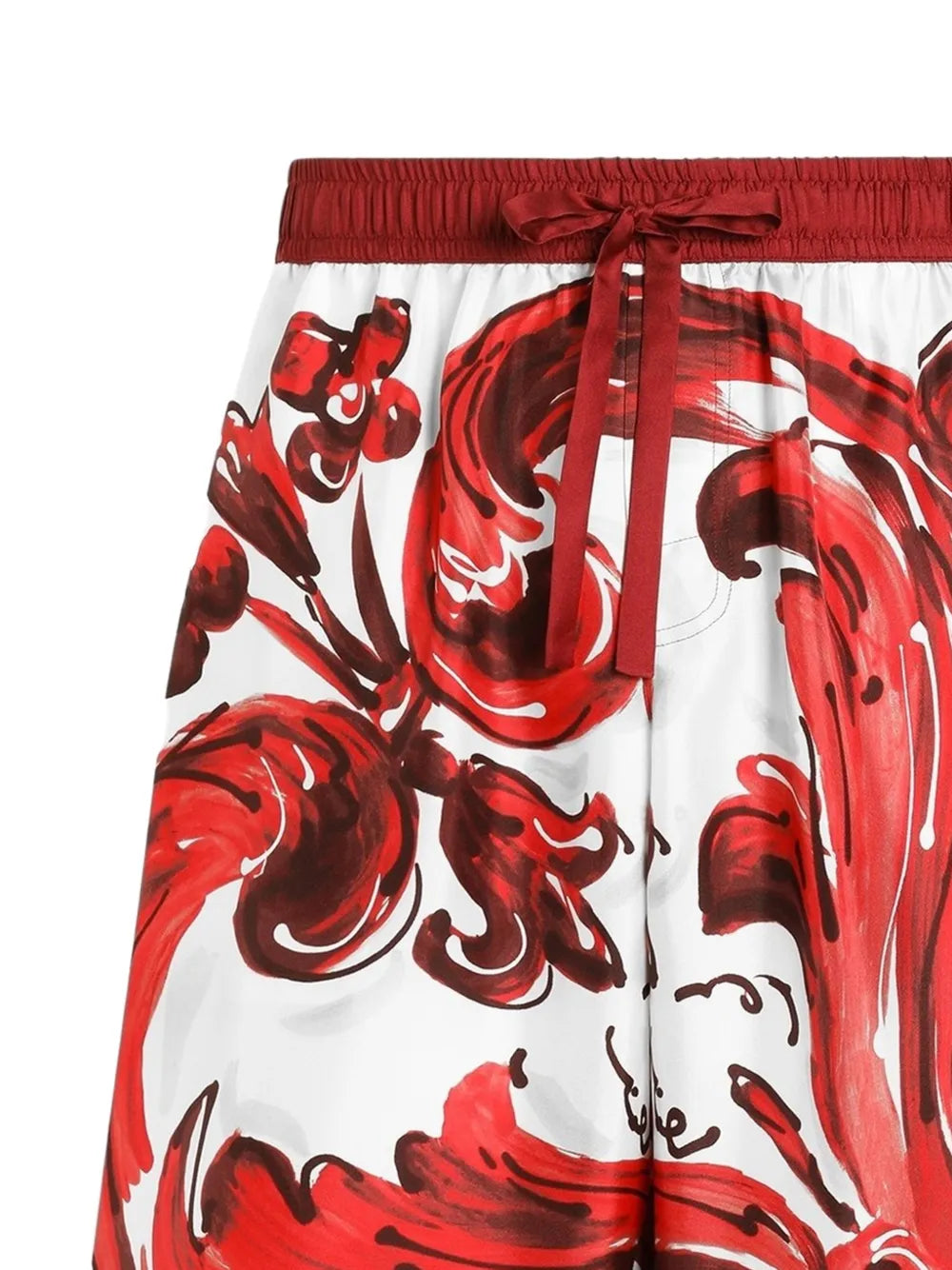 Vanity bermuda shorts in Majolica-print silk twill