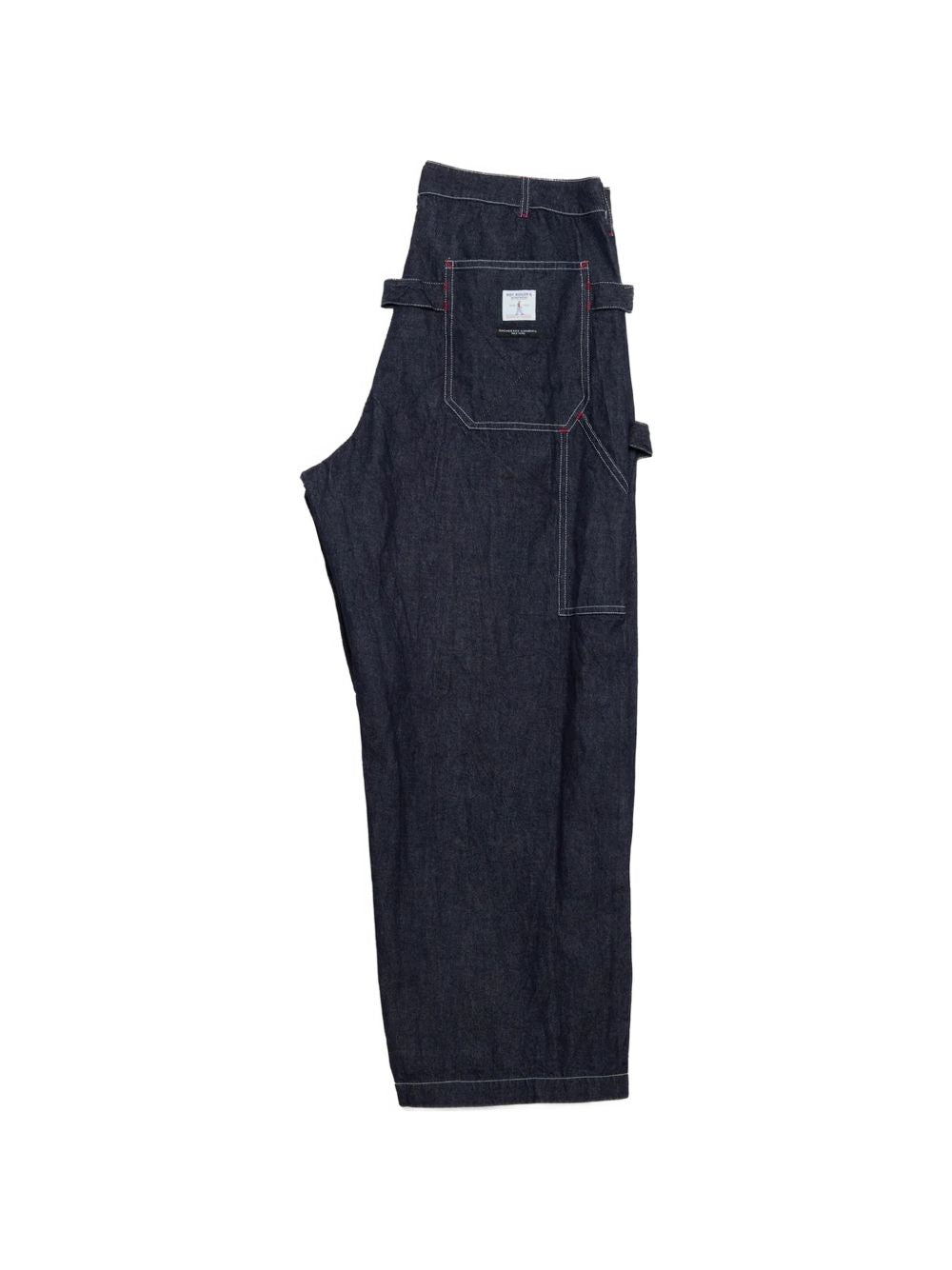contrast-stitch panelled jeans