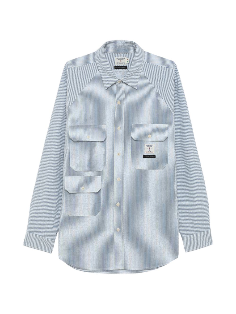 striped seersucker-texture shirt