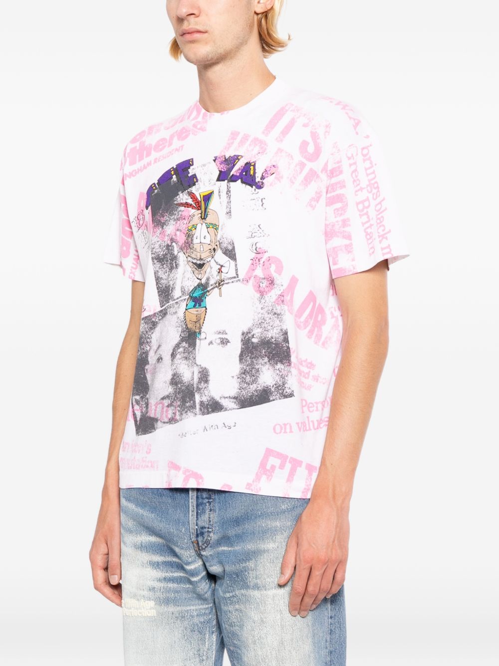 graphic-print tie-dye T-shirt