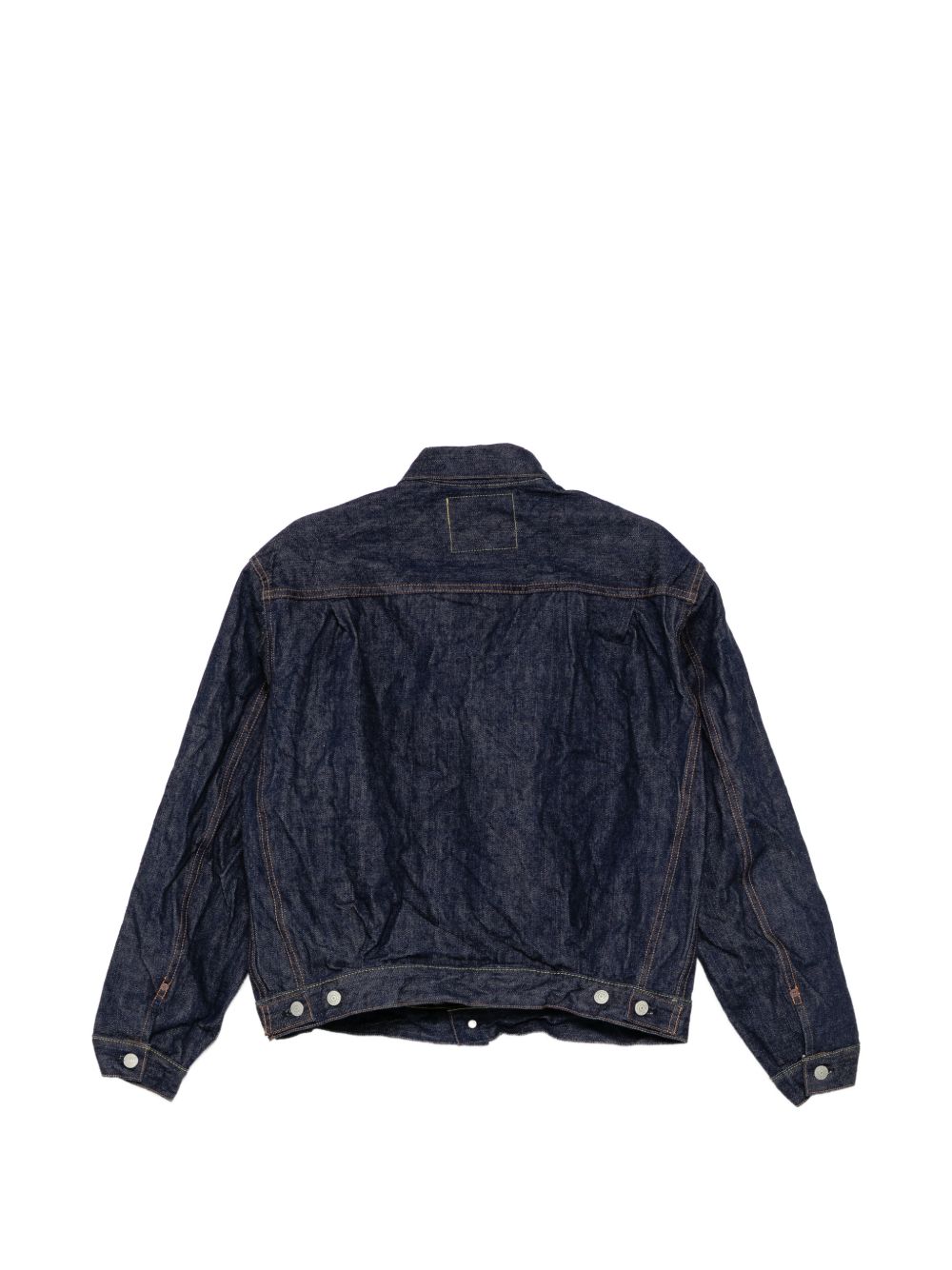 contrast-stitched denim jacket