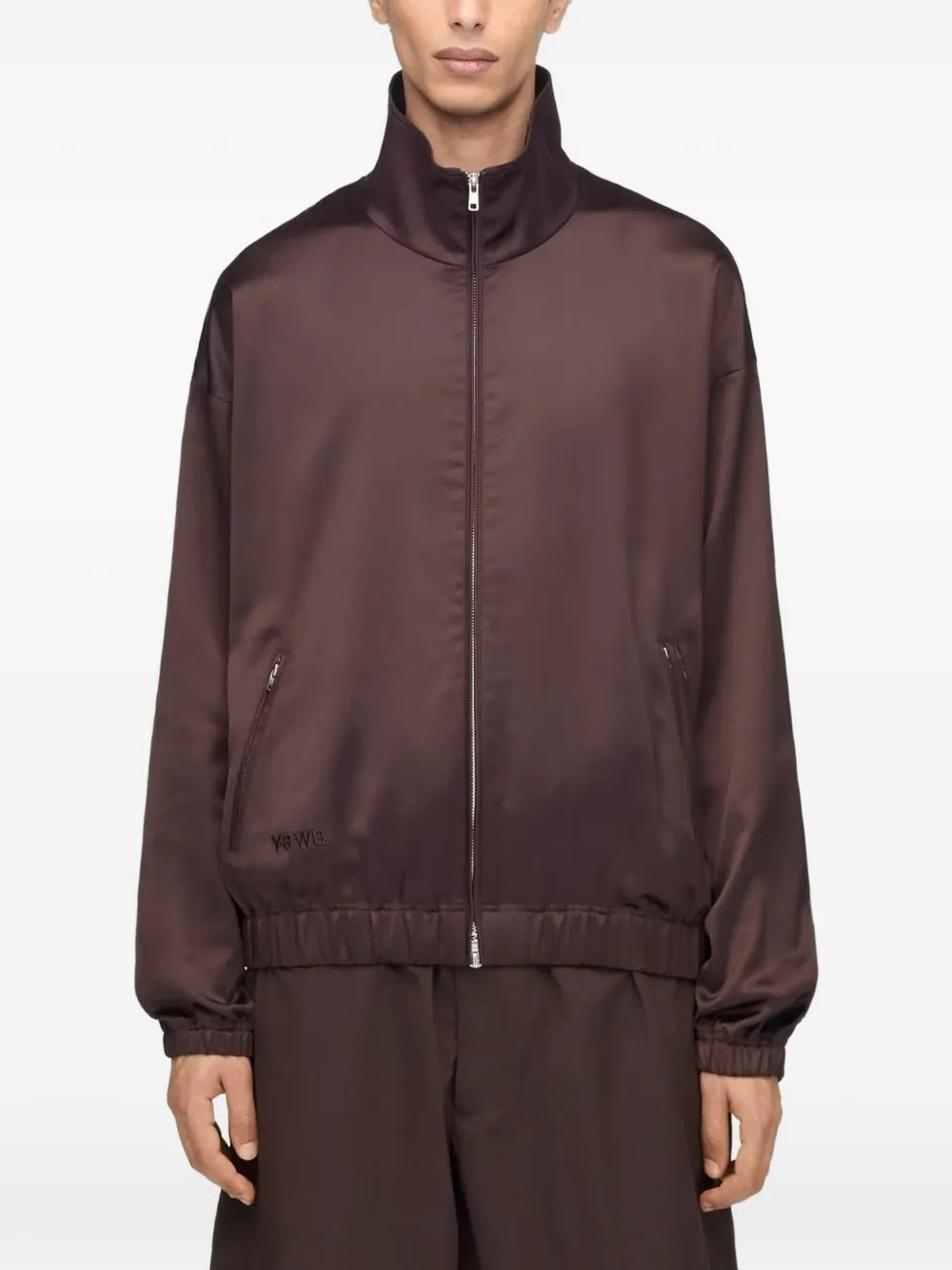 embroidered satin jacket