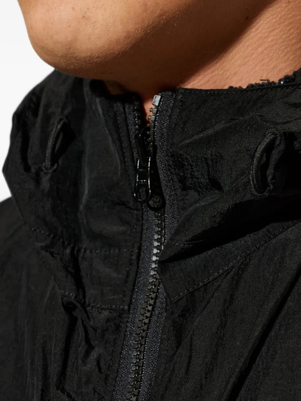 logo-patch hooded jacket