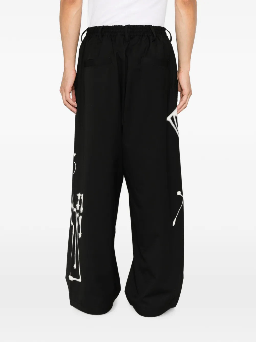 Chito Graphic wide wool trousers