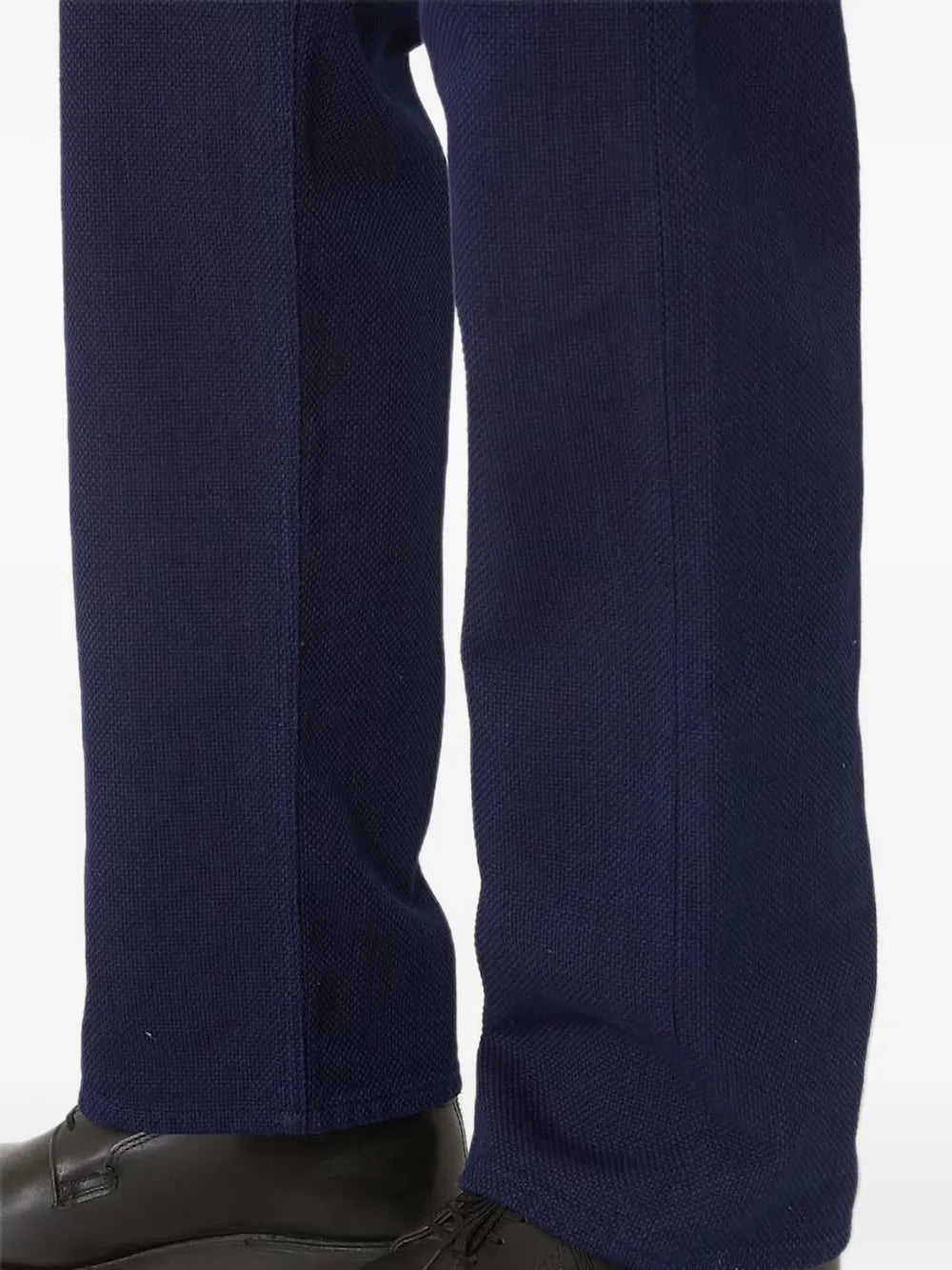 straight-leg cotton trousers