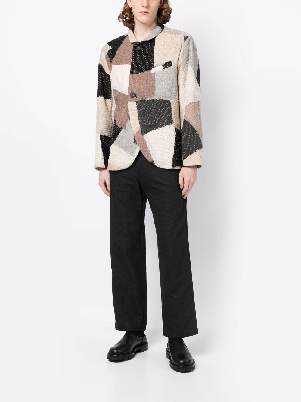 Patchwork Wool Jacket