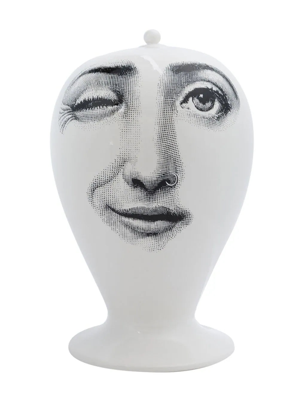 Face Print Vase