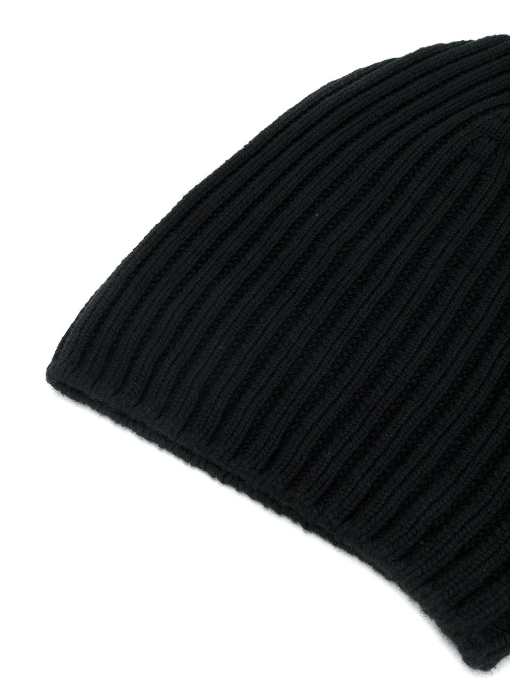ribbed-knit cashmere beanie