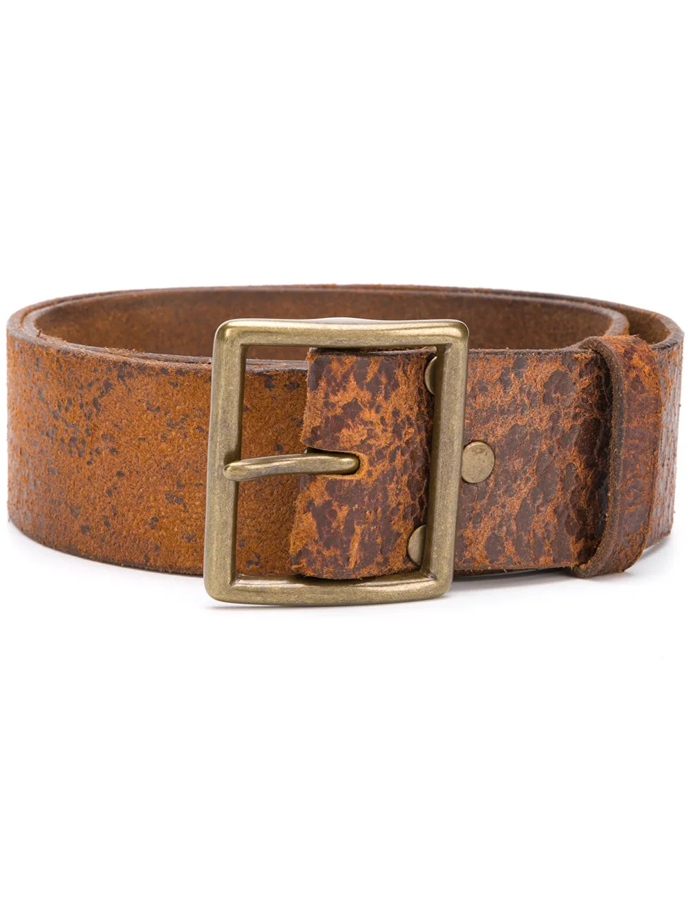 distressed-effect belt