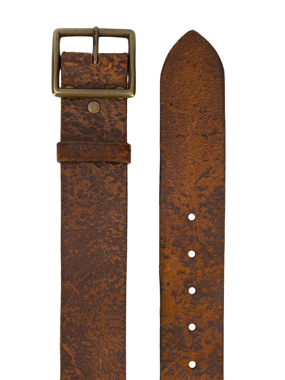 distressed-effect belt