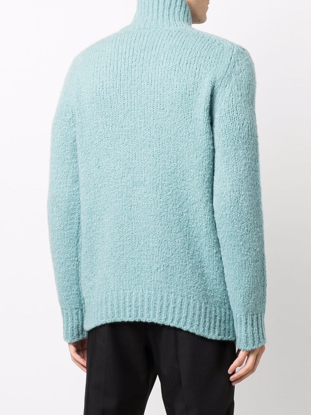 Mock-Neck Knitted Cashmere Jumper