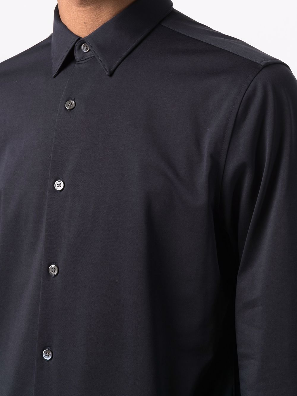 Buttoned-Up Long-Sleeved Shirt