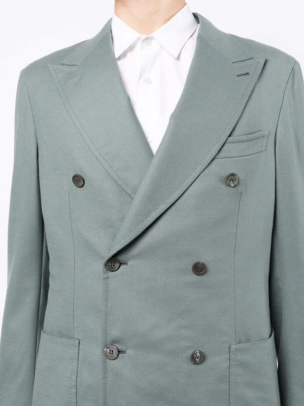 Fitted Double-Breasted Blazer