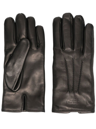 Logo-Stamped Leather Gloves