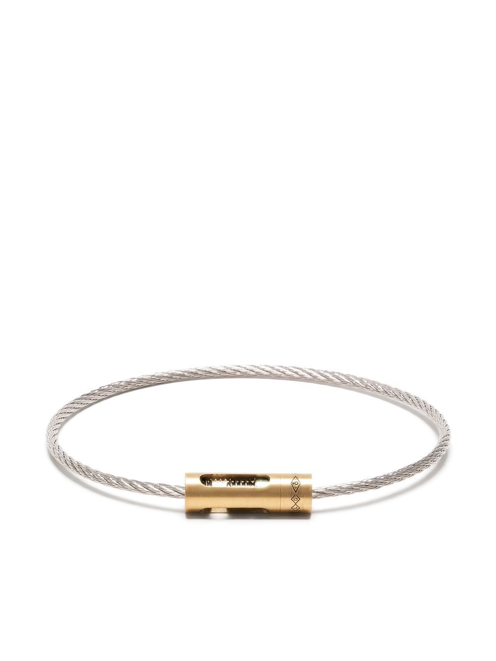 18kt yellow gold and titanium 6g Cable bracelet