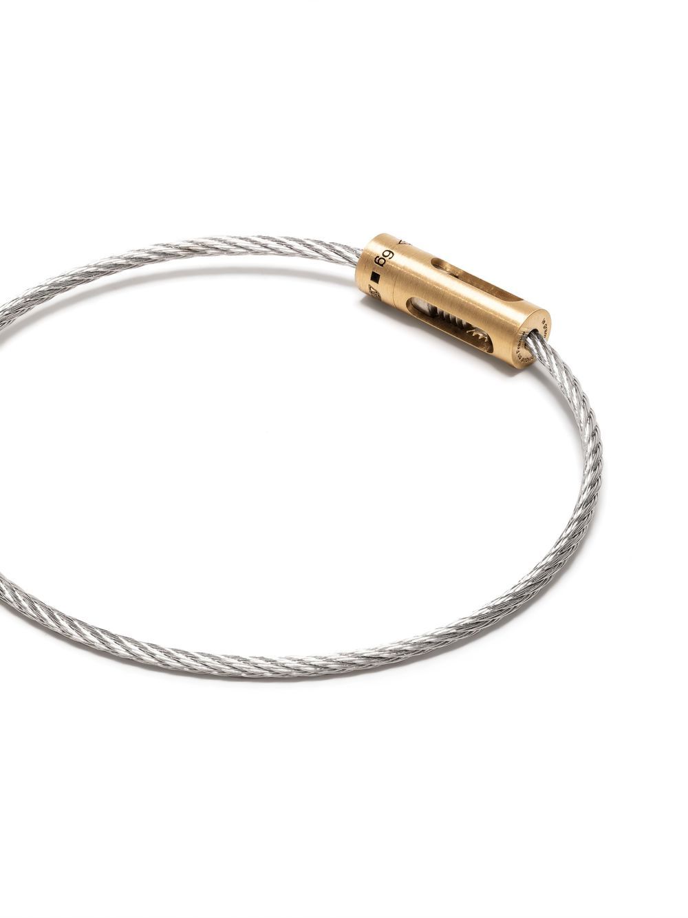 18kt yellow gold and titanium 6g Cable bracelet